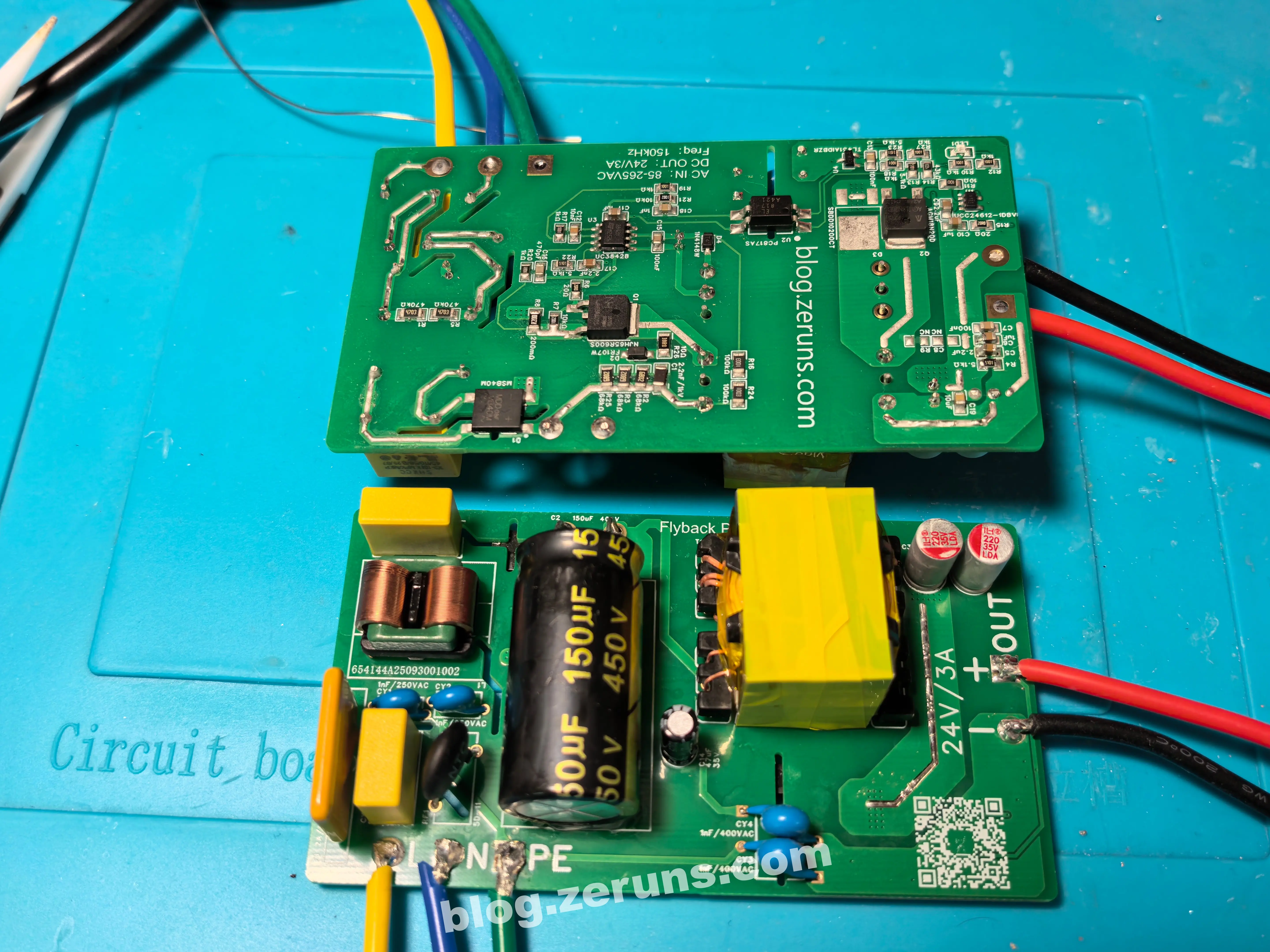 Open Source 24V3A Flyback Power Supply Based on UC3842, with Transformer Parameter Calculation